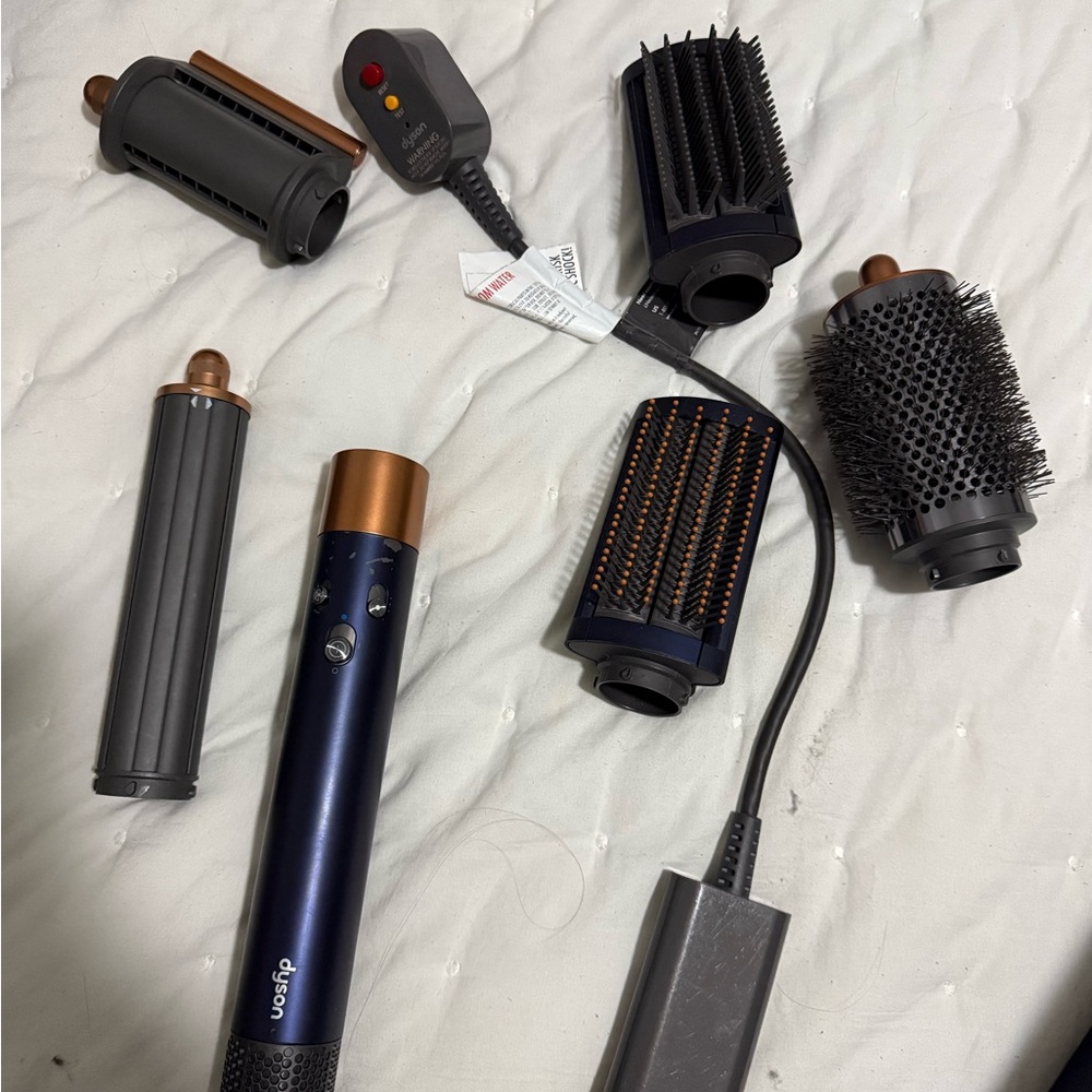 Dyson Prussian Blue and Copper Airwrap Blowdrier Hair Tool